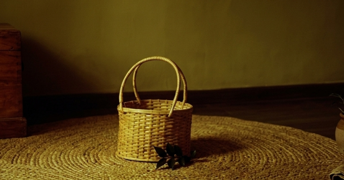 হ্যান্ডি বাস্কেট (বেতের শৌখিন ঝুড়ি)