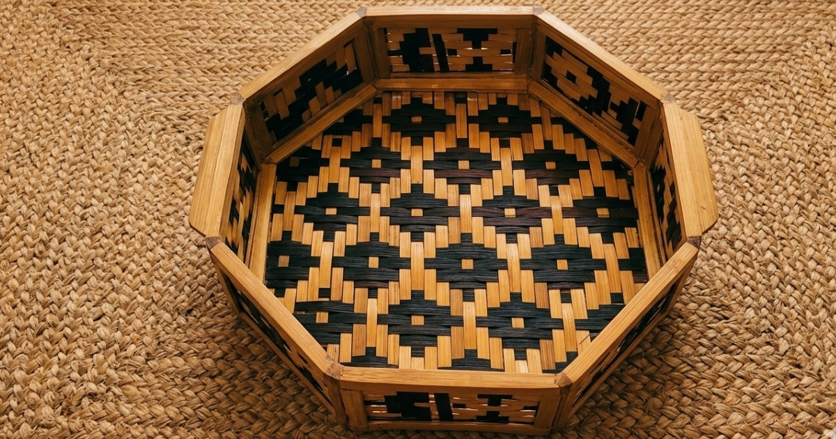 প্রিমিয়াম রাউন্ড ব্যাম্বু ট্রে